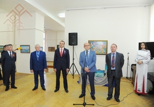 Михаил Игнатьев на открытии выставки