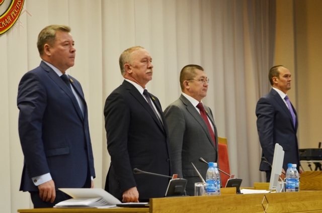 Политическая элита Чувашии (слева направо): Николай Малов, Юрий Попов, Олег Мешков, Михаил Игнатьев