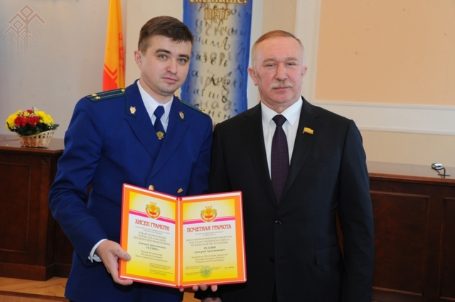 Дмитрий Теллин с депутатом Юрием Поповым.