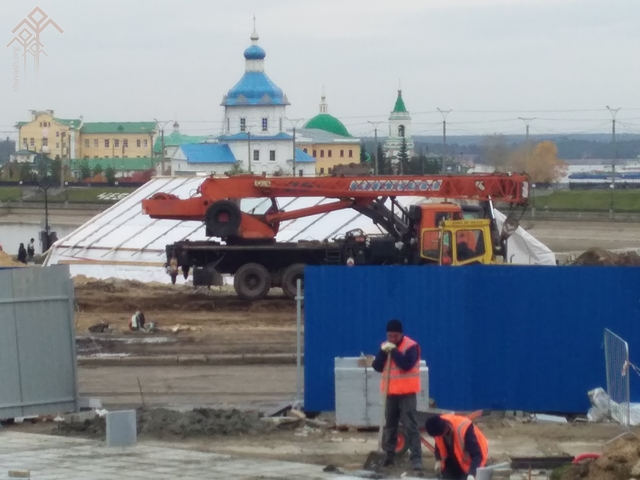 Место раскопок на Красной площади. Октябрь 2019. Фото автора