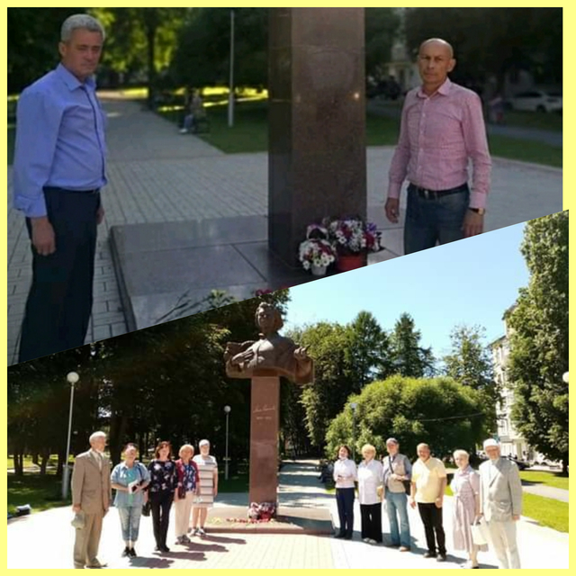 Возложение цветов к памятнику Михаилу Сеспелю в Чебоксарах