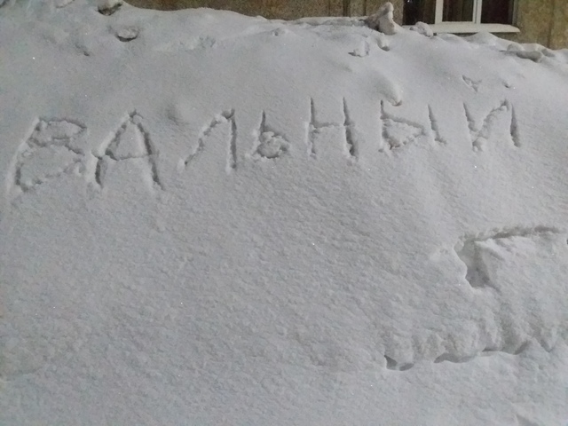 Надпись в поддержку Навального в чебоксарском дворе. Фото автора