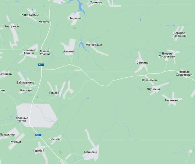 Карта Красночеьайского района. Скрин из Google.Map